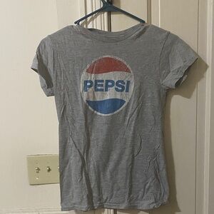 Gray Pepsi Graphic Vintage-Look Tee